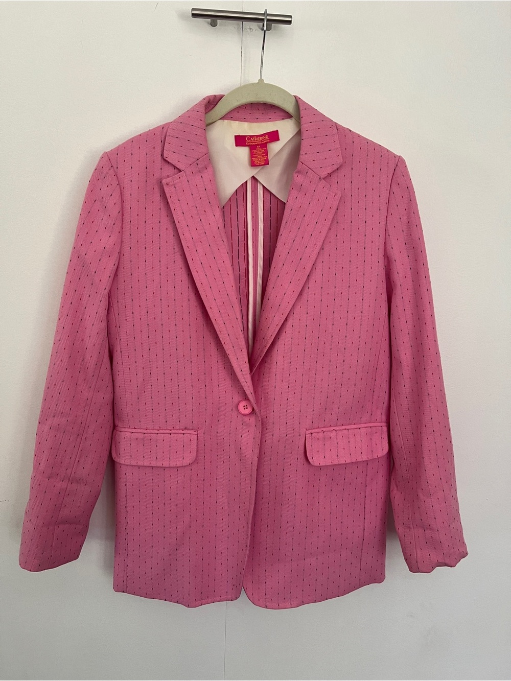Pink Single-Button Blazer